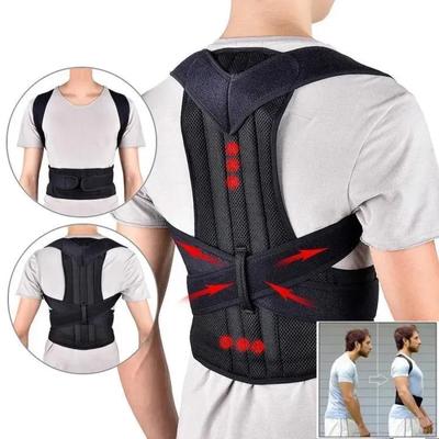 Posture Corrector Belt Black Adjustable Mesh