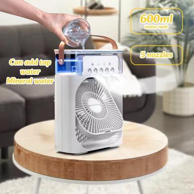 USB Rechargeable Desk Fan with Ice Cooling