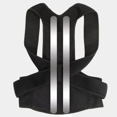 Posture Corrector Belt Black Adjustable Mesh